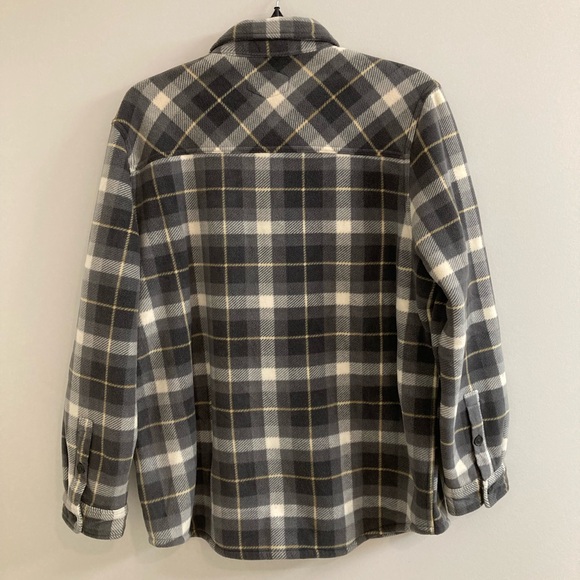 Freedom Foundry Shacket Men XL Sherpa LIned Gray Plaid Fleece Button Up Jacket - Picture 5 of 8